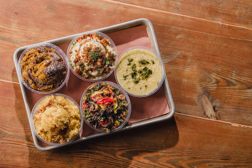 5 side dishes available at truth bbq on display